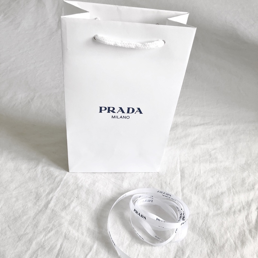 PRADA small shopping bag with PRADA gift ribbon